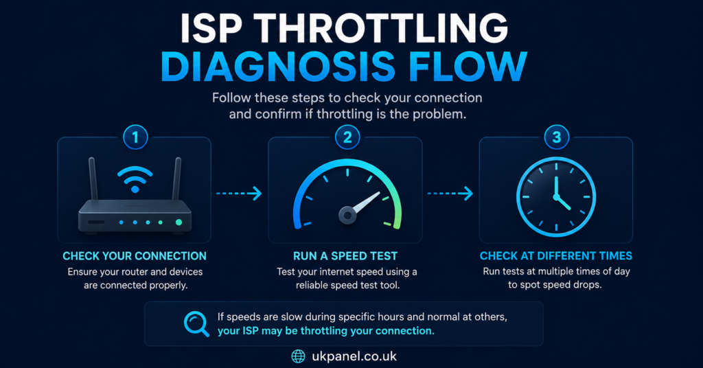 ISP Throttling Diagnosis Flow