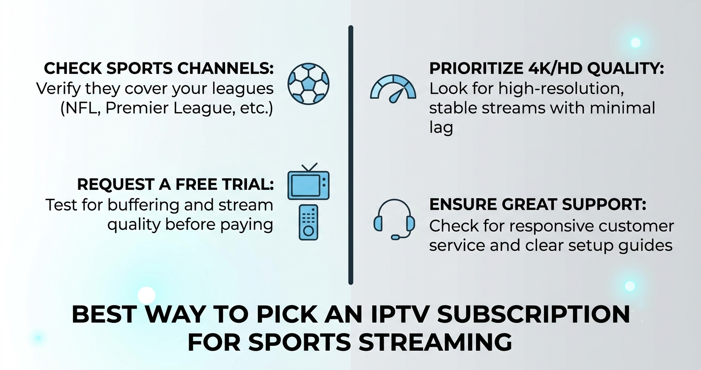 IPTV subscription for sports streaming