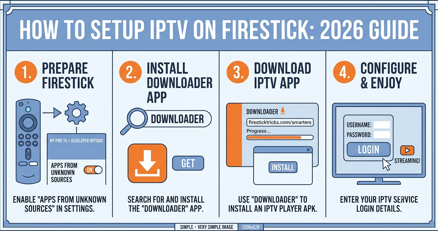 how to setup IPTV on Firestick step by step