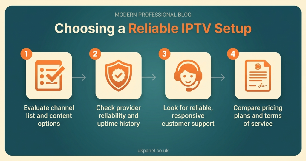 Choosing a Reliable IPTV Setup