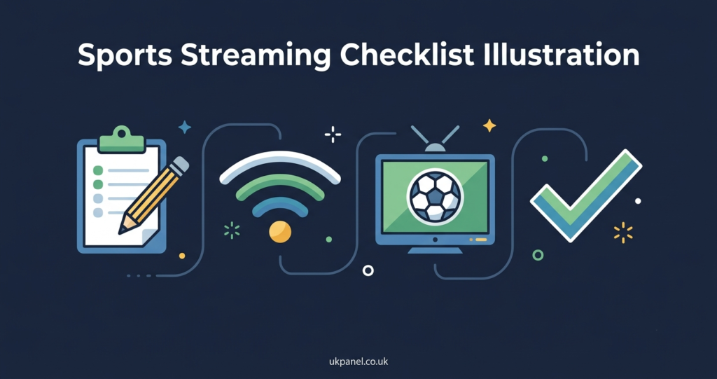 Sports Streaming Checklist Illustration